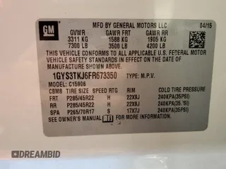 2015 Cadillac Escalade z VIN 1GYS3TKJ6FR673350, wystawiony jako Copart lot #61661614 z przebiegiem 119 249 mil mil oraz Czysty tytuł • Clean title. Historia ofert i sprzedaży dostępna na DreamBid. Obrazek 14.