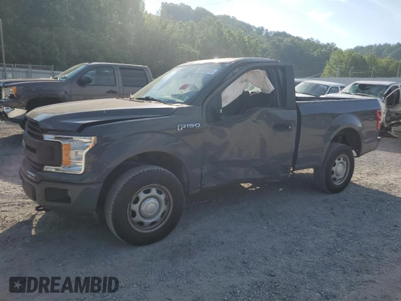 2018 Ford F-150 XL with VIN 1FTMF1EB6JFC99427, listed as a Copart auction lot 59762874 with 44,549 mi miles and Salvage Title. Bid and sale history available at carsss.com. Image 1.