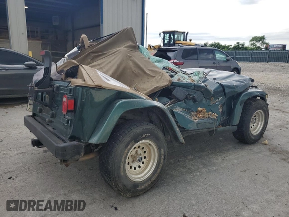 2000 Jeep Wrangler Sahara with VIN 1J4FA59SXYP785570, listed as a Copart auction lot 44707525 with 0 mi miles and Non Repairable. Bid and sale history available at carsss.com. Image 3.