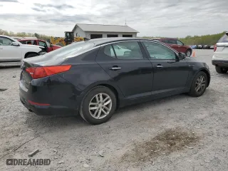 2012 Kia Optima LX with VIN KNAGM4A71C5297449, listed as a Copart auction lot 53663185 with 0 mi miles and Salvage Title. Bid and sale history available at carsss.com. Image 3.