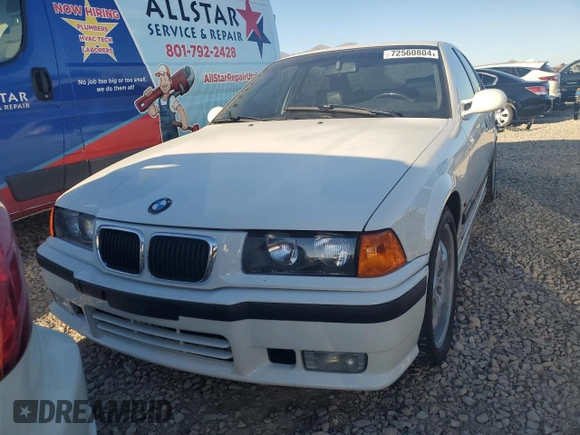 1997 BMW M3 with VIN WBSCD032XVEE11393, listed as a Copart auction lot 72560804 with 195,456 mi miles and Salvage title. Bid and sale history available at DreamBid. Image 5.