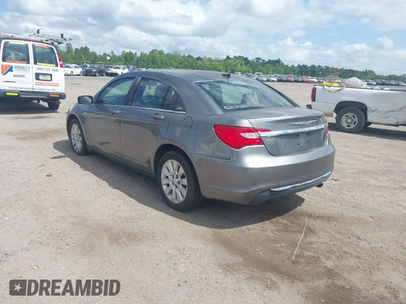 2012 Chrysler 200 LX with VIN 1C3CCBAB7CN305295, listed as a IAAI auction lot 42152143 with 184,352 mi miles. Bid and sale history available at carsss.com. Image 3.