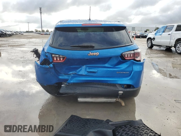 2017 Jeep Compass Sport with VIN 3C4NJCAB2HT690739, listed as a Copart auction lot 85103254 with 120,510 mi miles and Salvage Title. Bid and sale history available at carsss.com. Image 6.