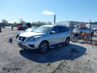 2017 Nissan Pathfinder S with VIN 5N1DR2MM9HC691860, listed as a IAAI auction lot 42006068 with 125,315 mi miles. Bid and sale history available at carsss.com. Image 2.