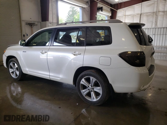 2008 Toyota Highlander Sport with VIN JTEES43A782046061, listed as a Copart auction lot 60987055 with 199,962 mi miles and Salvage title. Bid and sale history available at DreamBid. Image 2.