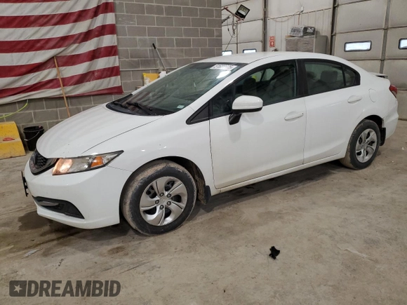 2014 Honda Civic Sedan LX with VIN 19XFB2F56EE010582, listed as a Copart auction lot 51628675 with 134,777 mi miles and Salvage Title. Bid and sale history available at carsss.com. Image 1.