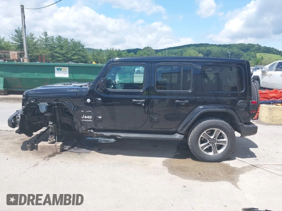 2021 Jeep Wrangler Unlimited Sahara with VIN 1C4HJXEN4MW610287, listed as a IAAI auction lot 42538525 with 24,861 mi miles and . Bid and sale history available at DreamBid. Image 15.