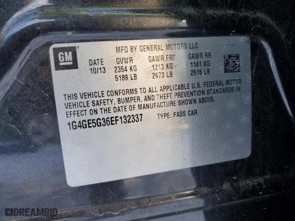 2014 Buick LaCrosse Premium I with VIN 1G4GE5G36EF132337, listed as a Copart auction lot 88684085 with 150,669 mi miles and Clean Title. Bid and sale history available at carsss.com. Image 12.
