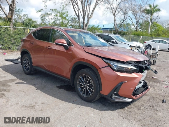 2025 Lexus NX 250 z VIN 2T2ADCAZ5SC019123, wystawiony jako IAAI lot #41485688 z przebiegiem 4 189 mil mil oraz . Historia ofert i sprzedaży dostępna na DreamBid. Obrazek 1.