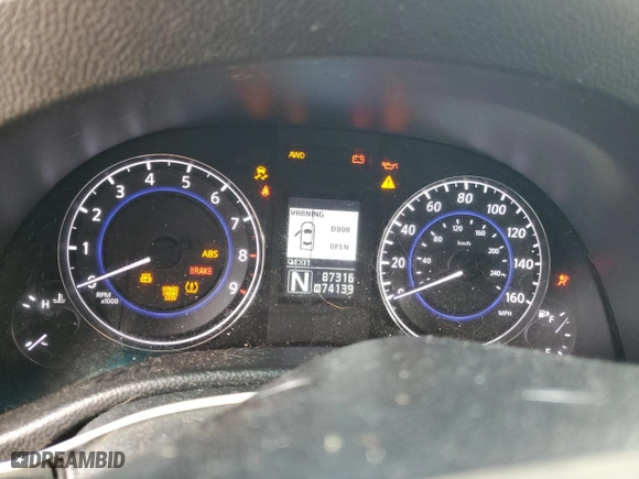 2014 Infiniti Q60 Coupe with VIN JN1CV6EL2EM130045, listed as a Copart auction lot 43700565 with 87,316 mi miles and Salvage Title. Bid and sale history available at carsss.com. Image 9.