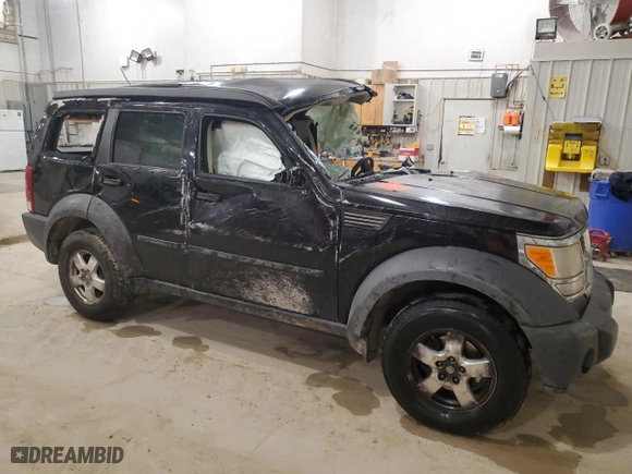 2007 Dodge Nitro SXT with VIN 1D8GU28K17W569551, listed as a Copart auction lot 44014925 with 0 mi miles and Salvage Title. Bid and sale history available at carsss.com. Image 4.
