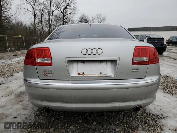 2006 Audi A8 4.2L z VIN WAULL44E86N017283, wystawiony jako Copart lot #43999865 z przebiegiem Nie podano mil oraz Szkoda całkowita • Salvage title. Historia ofert i sprzedaży dostępna na DreamBid. Obrazek 6.