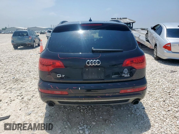 2015 Audi Q7 S line Prestige with VIN WA1DGAFE1FD032439, listed as a Copart auction lot 59705535 with 78,438 mi miles and Salvage title. Bid and sale history available at DreamBid. Image 6.