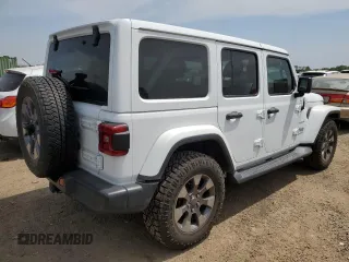 2018 Jeep Wrangler Unlimited Sahara z VIN 1C4HJXEG5JW165071, wystawiony jako Copart lot #59302865 z przebiegiem Nie podano mil oraz Czysty tytuł • Clean title. Historia ofert i sprzedaży dostępna na DreamBid. Obrazek 3.