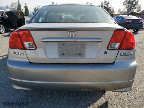 2004 Honda Civic with VIN JHMES96634S019845, listed as a Copart auction lot 52282215 with 150,745 mi miles and Salvage Title. Bid and sale history available at carsss.com. Image 6.