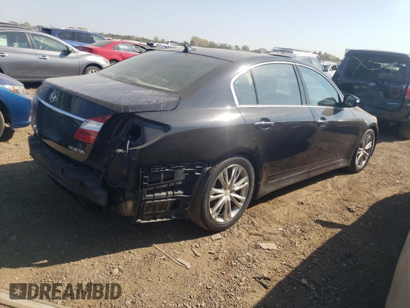 2013 Hyundai Genesis 3.8L with VIN KMHGC4DD2DU233687, listed as a Copart auction lot 71104534 with 218,577 mi miles and Salvage Title. Bid and sale history available at carsss.com. Image 3.