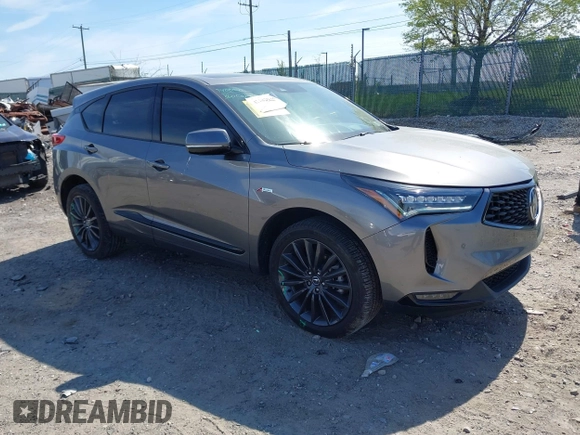 2023 Acura RDX Advance with VIN 5J8TC2H8XPL013018, listed as a IAAI auction lot 42102048 with 16,416 mi miles and . Bid and sale history available at DreamBid. Image 1.