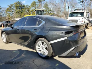 2021 Lexus IS with VIN JTHC81F22M5047297, listed as a Copart auction lot 88210705 with 29,038 mi miles and Salvage Title. Bid and sale history available at carsss.com. Image 2.