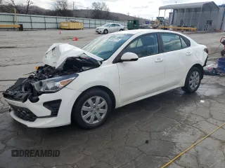 2021 Kia Rio S with VIN 3KPA24AD0ME369462, listed as a Copart auction lot 48422215 with 76,579 mi miles and Salvage Title. Bid and sale history available at carsss.com. Image 1.