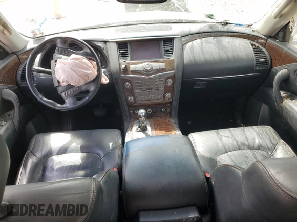 2017 Nissan Armada Platinum with VIN JN8AY2NF8H9301150, listed as a Copart auction lot 48145165 with 121,835 mi miles and Salvage Title. Bid and sale history available at carsss.com. Image 8.