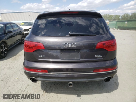 2015 Audi Q7 Premium Plus with VIN WA1LGAFEXFD019247, listed as a Copart auction lot 56063245 with 183,825 mi miles and Clean Title. Bid and sale history available at DreamBid. Image 6.