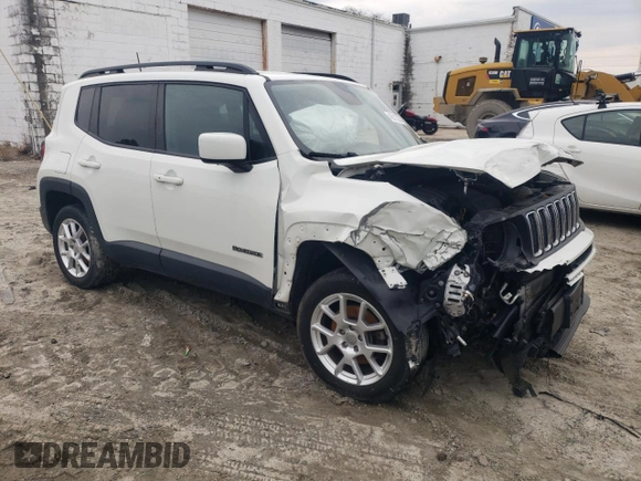 2020 Jeep Renegade Latitude with VIN ZACNJBBB9LPL41423, listed as a Copart auction lot 45512325 with 0 mi miles and Salvage Title. Bid and sale history available at carsss.com. Image 4.