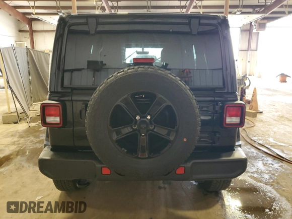 2023 Jeep Wrangler Sahara with VIN 1C4HJXEG3PW595576, listed as a Copart auction lot 64681745 with 32,843 mi miles and Salvage title. Bid and sale history available at DreamBid. Image 6.