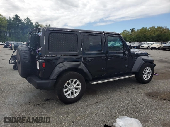 2023 Jeep Wrangler Sport S with VIN 1C4HJXDN6PW618252, listed as a Copart auction lot 55939455 with 69,681 mi miles and Salvage title. Bid and sale history available at DreamBid. Image 3.