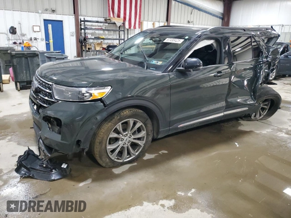 2023 Ford Explorer XLT with VIN 1FMSK8DH0PGB89490, listed as a Copart auction lot 52488425 with 174,498 mi miles and Salvage Title. Bid and sale history available at carsss.com. Image 1.