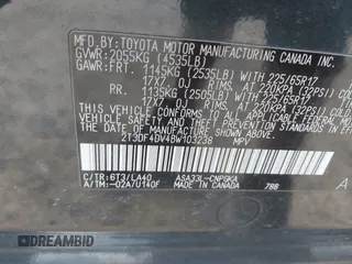 2011 Toyota RAV4 Ltd with VIN 2T3DF4DV4BW103238, listed as a IAAI auction lot 42056196 with 175,703 mi miles. Bid and sale history available at carsss.com. Image 9.