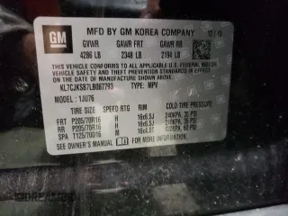 2020 Chevrolet Trax LS z VIN KL7CJKSB7LB087793, wystawiony jako Copart lot #49693564 z przebiegiem 27 444 mil mil oraz Szkoda całkowita • Salvage title. Historia ofert i sprzedaży dostępna na DreamBid. Obrazek 13.