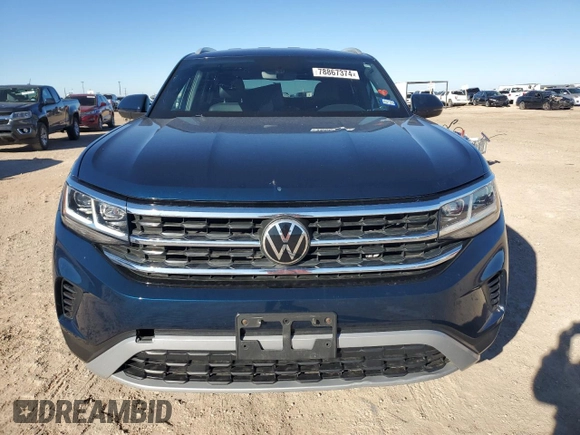 2020 Volkswagen Atlas SE with VIN 1V23C2CA9LC201305, listed as a Copart auction lot 78867374 with 53,654 mi miles and Salvage title. Bid and sale history available at DreamBid. Image 5.