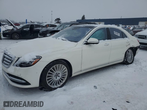 2019 Mercedes-Benz S 560 with VIN WDDUG8GB2KA458581, listed as a Copart auction lot 88245625 with 93,555 mi miles and Clean Title. Bid and sale history available at DreamBid. Image 1.