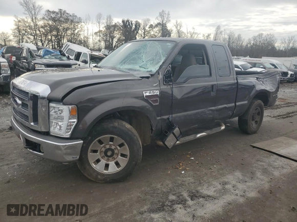 2008 Ford Super Duty F-250 SRW XL with VIN 1FTSX20R18EC43572, listed as a Copart auction lot 85246214 with 209,235 mi miles and Salvage Title. Bid and sale history available at carsss.com. Image 1.
