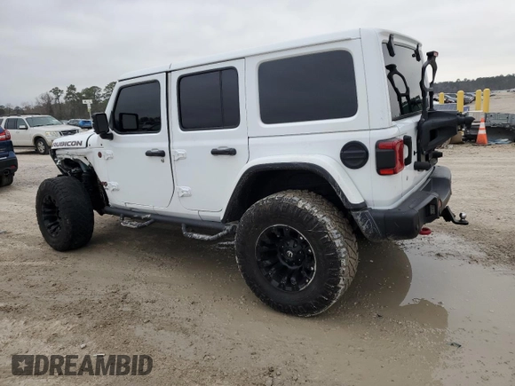 2018 Jeep Wrangler Unlimited Rubicon z VIN 1C4HJXFN5JW198679, wystawiony jako Copart lot #46164715 z przebiegiem 103 795 mil mil oraz Szkoda całkowita • Salvage title. Historia ofert i sprzedaży dostępna na DreamBid. Obrazek 2.