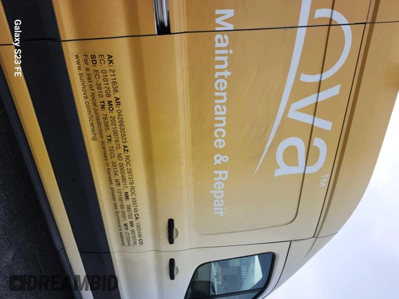 2023 Ford Transit Cargo with VIN 1FTBR1X86PKC09421, listed as a IAAI auction lot 42796097 with 10,233 mi miles and . Bid and sale history available at DreamBid. Image 13.