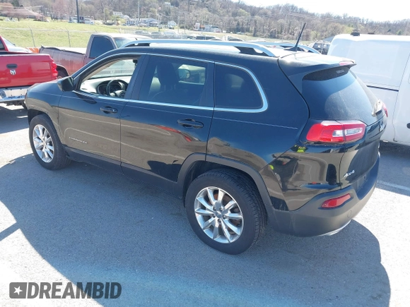 2017 Jeep Cherokee Limited with VIN 1C4PJMDS4HW564127, listed as a IAAI auction lot 41808675 with 144,472 mi miles. Bid and sale history available at carsss.com. Image 3.