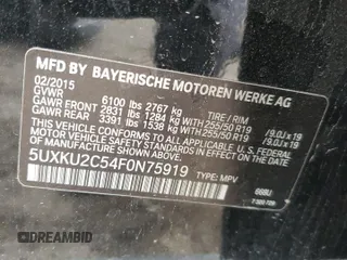 2015 BMW X6 xDrive35i with VIN 5UXKU2C54F0N75919, listed as a Copart auction lot 43558254 with 143,246 mi miles. Bid and sale history available at carsss.com. Image 12.