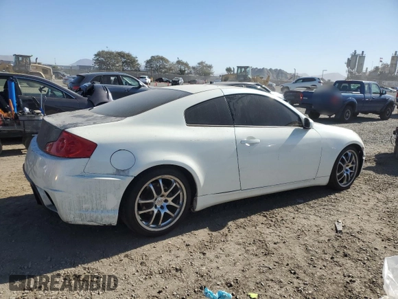 2006 Infiniti G35 Coupe with VIN JNKCV54E16M704743, listed as a Copart auction lot 88819325 with 110,402 mi miles and Clean Title. Bid and sale history available at carsss.com. Image 3.