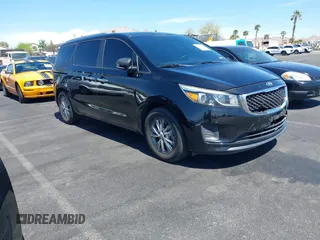 2017 Kia Sedona LX with VIN KNDMB5C17H6319935, listed as a IAAI auction lot 42025352 with 74,561 mi miles. Bid and sale history available at carsss.com. Image 1.