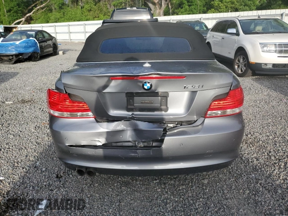 2011 BMW 1 Series 128i with VIN WBAUN1C58BVH83221, listed as a Copart auction lot 51919215 with 0 mi miles and Salvage Title. Bid and sale history available at carsss.com. Image 6.