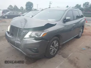 2019 Nissan Pathfinder SV with VIN 5N1DR2MN5KC633714, listed as a IAAI auction lot 42693523 with 123,674 mi miles and . Bid and sale history available at DreamBid. Image 2.