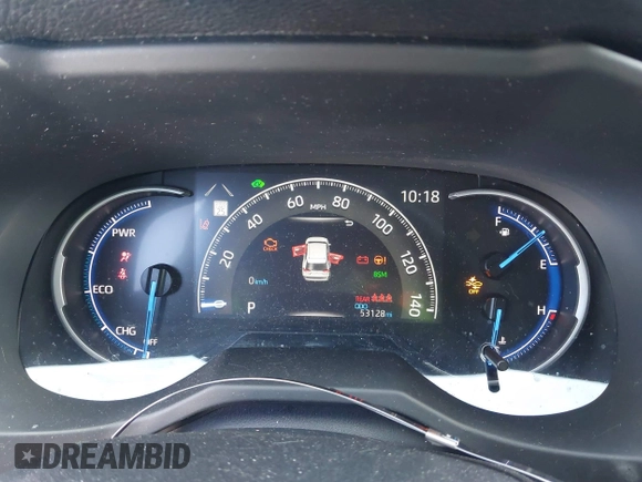 2023 Toyota RAV4 Hybrid LE with VIN JTMMWRFV2PD194525, listed as a IAAI auction lot 41706111 with 53,128 mi miles. Bid and sale history available at carsss.com. Image 7.