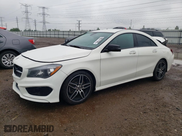 2018 Mercedes-Benz CLA 250 with VIN WDDSJ4EB9JN577269, listed as a Copart auction lot 59311595 with 50,581 mi miles and Salvage title. Bid and sale history available at DreamBid. Image 1.