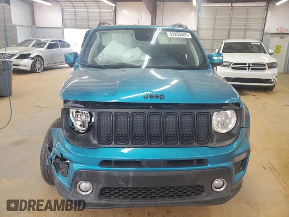 2020 Jeep Renegade Latitude with VIN ZACNJABB1LPL54029, listed as a Copart auction lot 59265085 with Not provided miles and Salvage title. Bid and sale history available at DreamBid. Image 5.