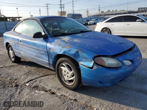 2000 Ford Escort ZX2 with VIN 3FAKP1137YR190299, listed as a Copart auction lot 43616045 with 34,552 mi miles and Salvage Title. Bid and sale history available at carsss.com. Image 4.