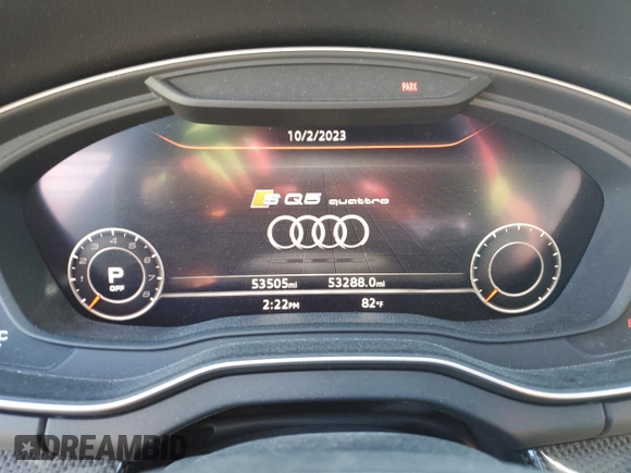 2018 Audi SQ5 Premium Plus with VIN WA1A4AFYXJ2035849, listed as a Copart auction lot 69741983 with 53,505 mi miles and . Bid and sale history available at DreamBid. Image 9.