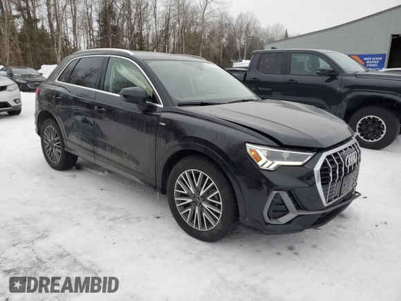 2022 Audi Q3 S line Premium Plus with VIN WA1EECF34N1018555, listed as a Copart auction lot 42917565 with 130,380 mi miles and Salvage title. Bid and sale history available at DreamBid. Image 4.