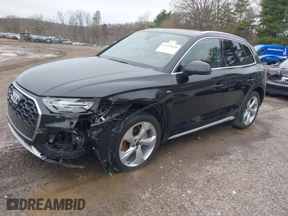 2022 Audi Q5 S line Premium Plus with VIN WA1EAAFY6N2034701, listed as a IAAI auction lot 41952830 with 26,077 mi miles and . Bid and sale history available at DreamBid. Image 17.