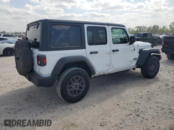 2025 Jeep Wrangler Sport S z VIN 1C4PJXDN6SW511299, wystawiony jako Copart lot #52954515 z przebiegiem 1 679 mil mil oraz Szkoda całkowita • Salvage title. Historia ofert i sprzedaży dostępna na DreamBid. Obrazek 3.